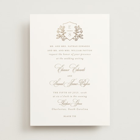Foil-Pressed Wedding Invitations