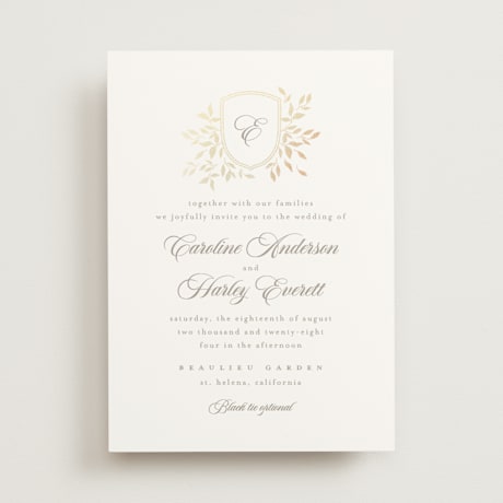 Foil-Pressed Wedding Invitations