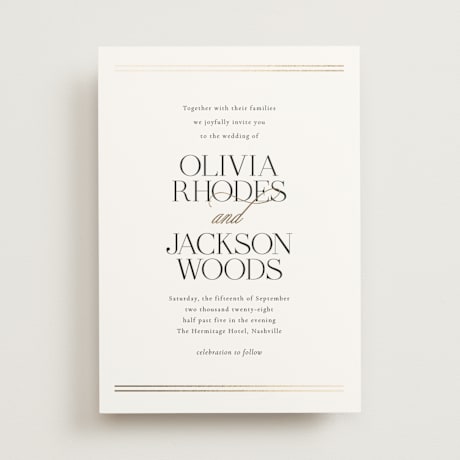 Foil-Pressed Wedding Invitations
