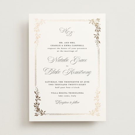 Foil-Pressed Wedding Invitations