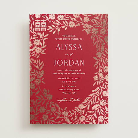 Foil-Pressed Wedding Invitations