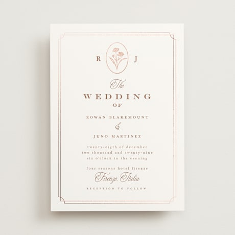 Foil-Pressed Wedding Invitations