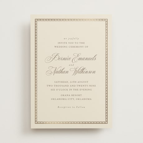 Foil-Pressed Wedding Invitations