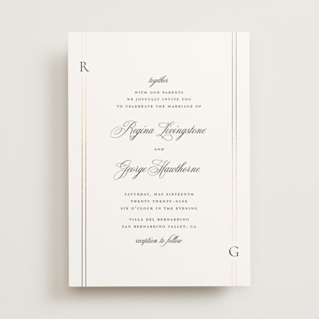 Foil-Pressed Wedding Invitations