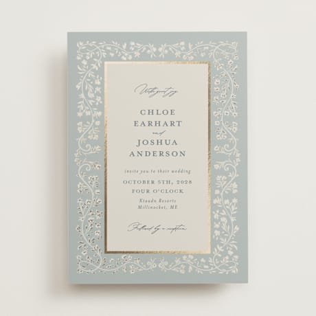 Foil-Pressed Wedding Invitations