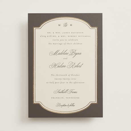 Foil-Pressed Wedding Invitations