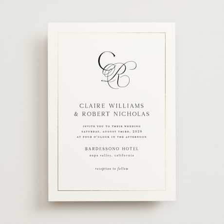 Foil-Pressed Wedding Invitations