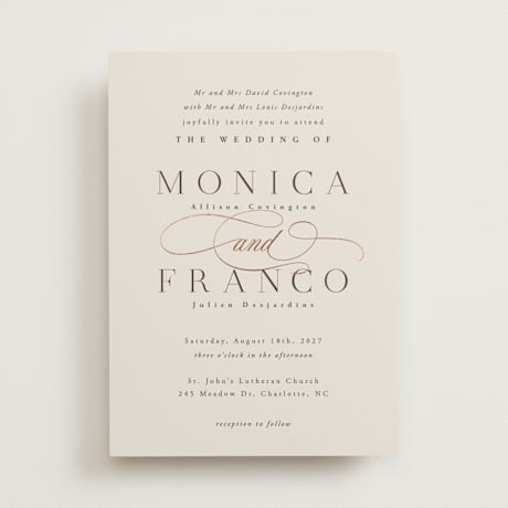 Foil-Pressed Wedding Invitations