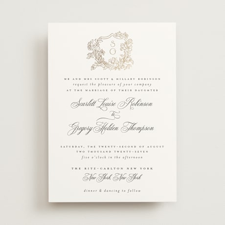 Foil-Pressed Wedding Invitations