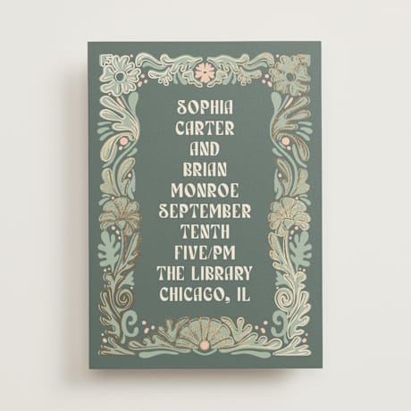 Foil-Pressed Wedding Invitations