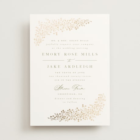 Foil-Pressed Wedding Invitations