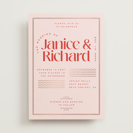 Foil-Pressed Wedding Invitations
