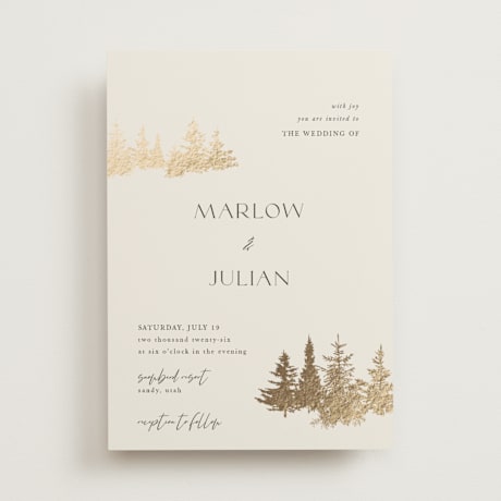 Foil-Pressed Wedding Invitations