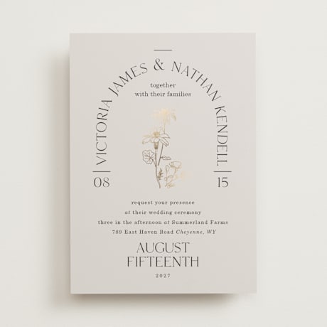 Foil-Pressed Wedding Invitations