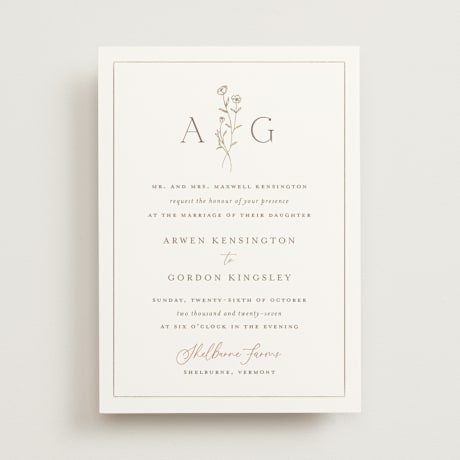 Foil-Pressed Wedding Invitations