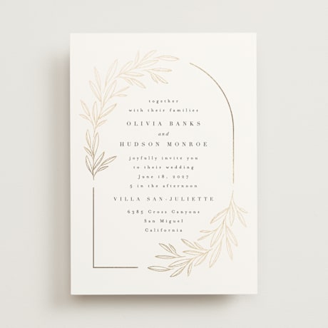 Foil-Pressed Wedding Invitations