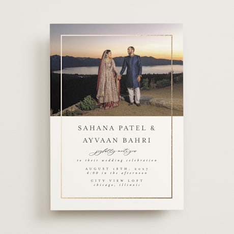 Foil-Pressed Wedding Invitations