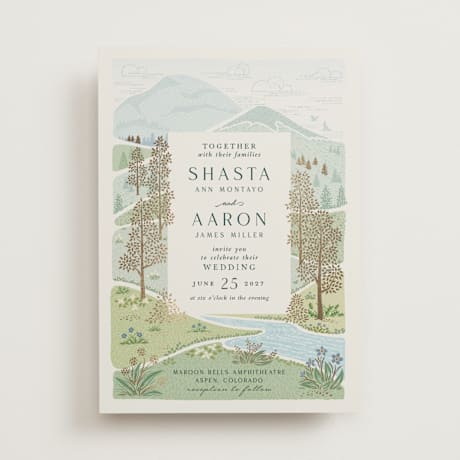 Foil-Pressed Wedding Invitations