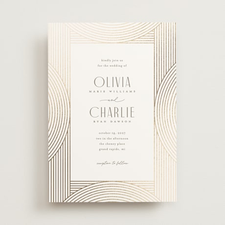 Foil-Pressed Wedding Invitations