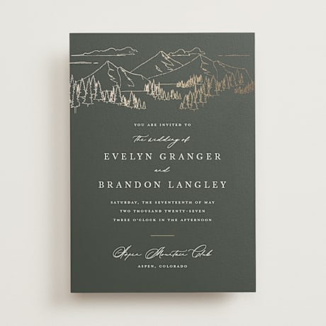 Foil-Pressed Wedding Invitations
