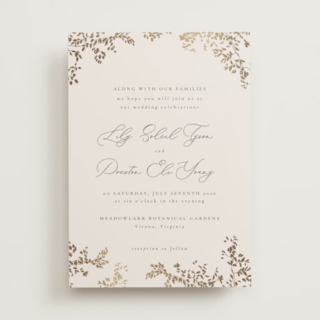 Foil-Pressed Wedding Invitations