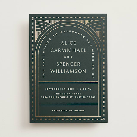 Foil-Pressed Wedding Invitations