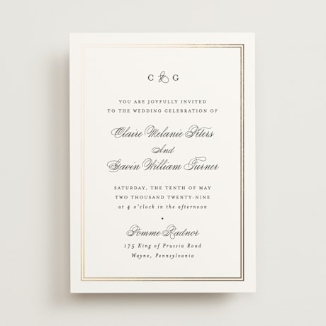 Foil-Pressed Wedding Invitations