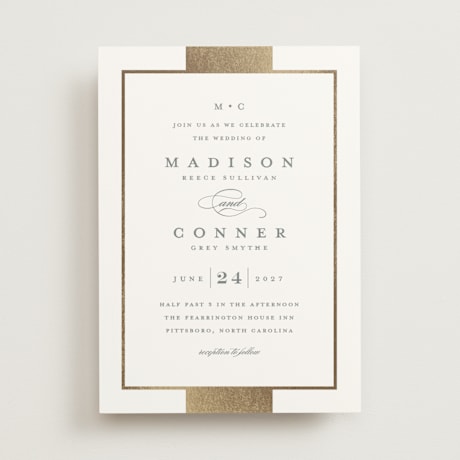 Foil-Pressed Wedding Invitations