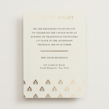 Foil-Pressed Mehndi Invitations