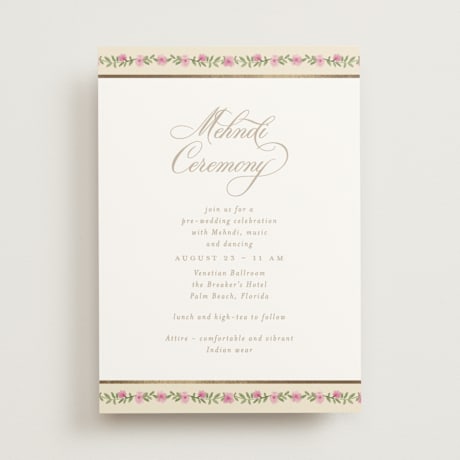 Foil-Pressed Mehndi Invitations