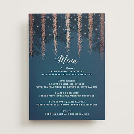 Foil-Pressed Menus