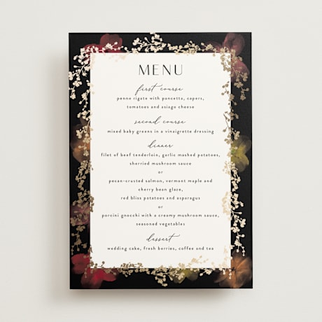 Foil-Pressed Menus