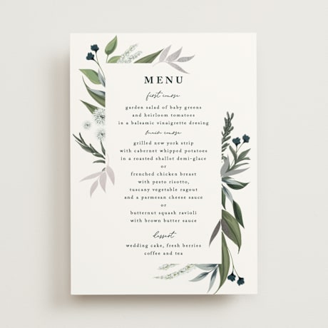 Foil-Pressed Menus