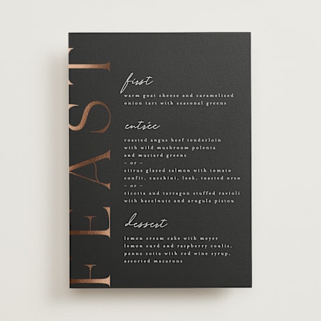 Foil-Pressed Menus