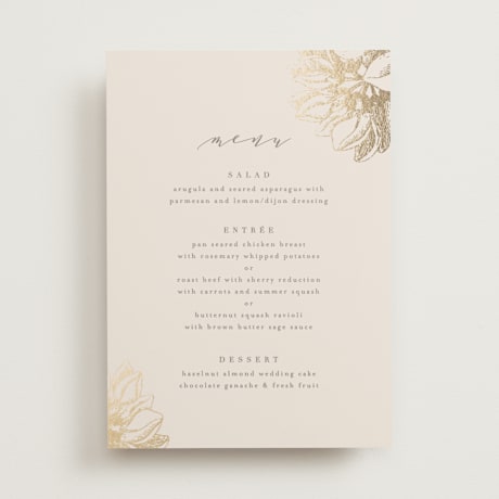Foil-Pressed Menus