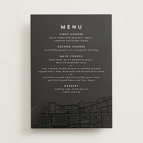 Foil-Pressed Menus