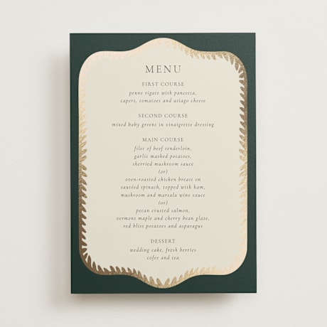 Foil-Pressed Menus