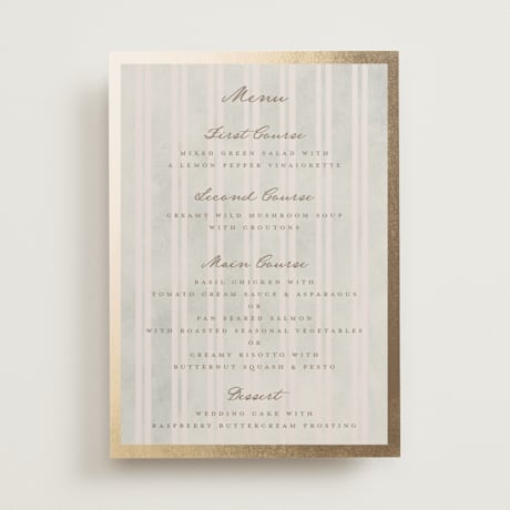 Foil-Pressed Menus