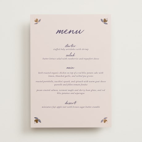 Foil-Pressed Menus