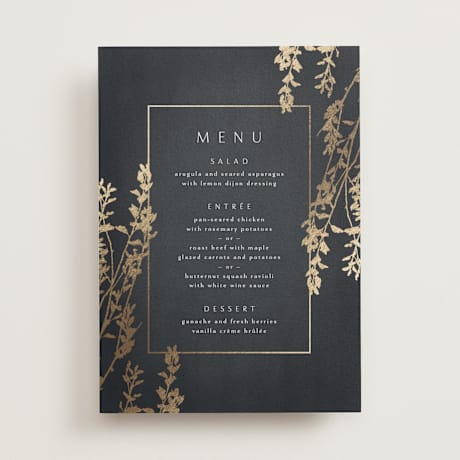 Foil-Pressed Menus