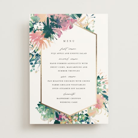 Foil-Pressed Menus