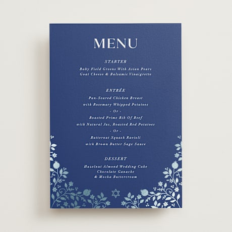 Foil-Pressed Menus