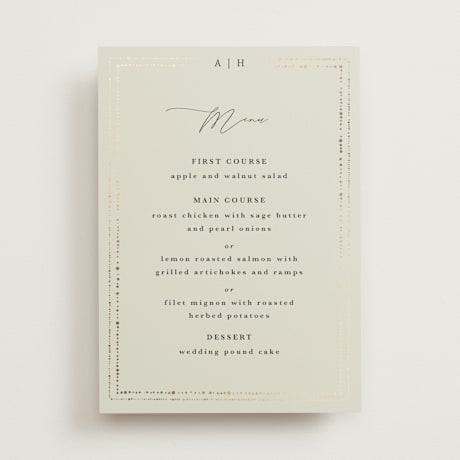Foil-Pressed Menus