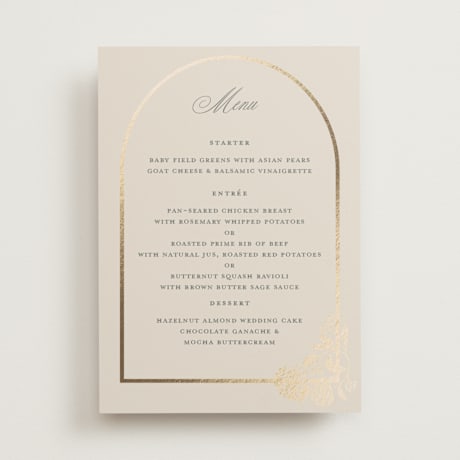 Foil-Pressed Menus