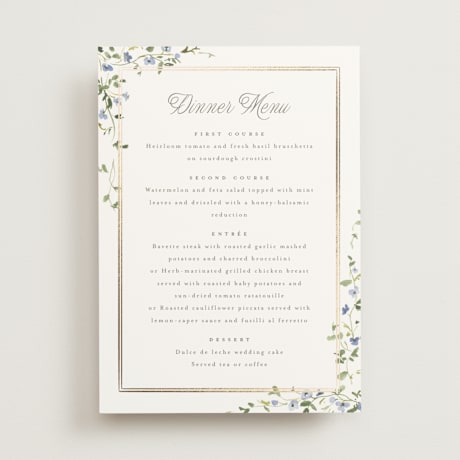 Foil-Pressed Menus