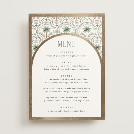 Foil-Pressed Menus