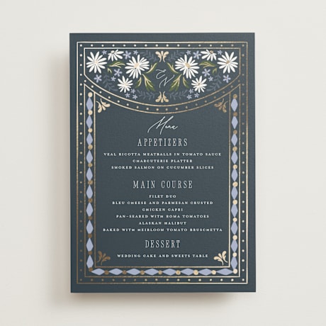 Foil-Pressed Menus