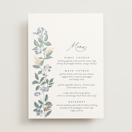 Foil-Pressed Menus