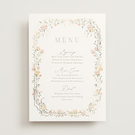 Foil-Pressed Menus