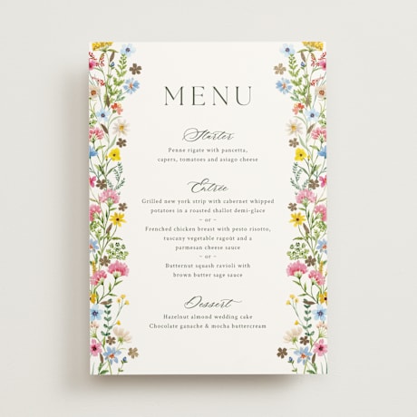 Foil-Pressed Menus
